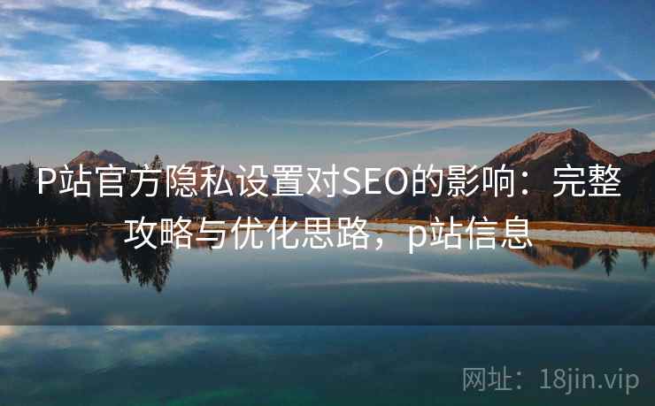 P站官方隐私设置对SEO的影响：完整攻略与优化思路，p站信息