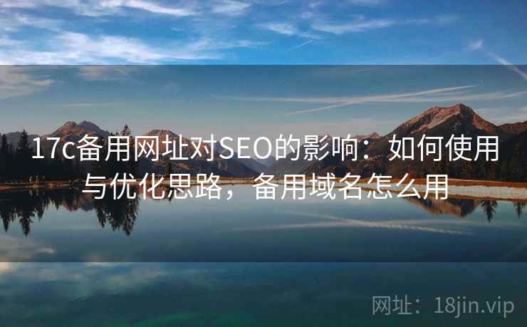 17c备用网址对SEO的影响：如何使用与优化思路，备用域名怎么用  第2张