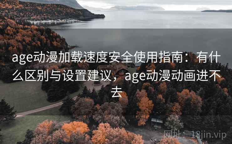 age动漫加载速度安全使用指南:有什么区别与设置建议,age动漫动画进不去 第1张 age动漫加载速度安全使用指南:有什么区别与设置建议,age动漫动画进不去 第1张