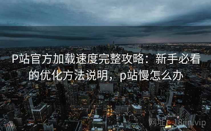 P站官方加载速度完整攻略:新手必看的优化方法说明,p站慢怎么办 第2张 P站官方加载速度完整攻略:新手必看的优化方法说明,p站慢怎么办 第2张