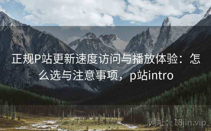正规P站更新速度访问与播放体验:怎么选与注意事项,p站intro 第1张 正规P站更新速度访问与播放体验:怎么选与注意事项,p站intro 第1张