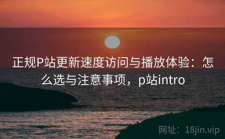 正规P站更新速度访问与播放体验:怎么选与注意事项,p站intro 第2张 正规P站更新速度访问与播放体验:怎么选与注意事项,p站intro 第2张