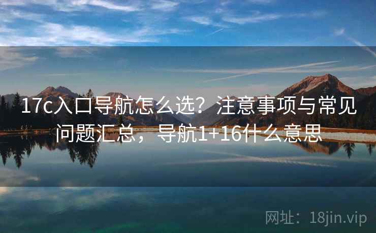17c入口导航怎么选?注意事项与常见问题汇总,导航1+16什么意思 第1张 17c入口导航怎么选?注意事项与常见问题汇总,导航1+16什么意思 第1张